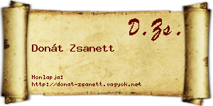 Donát Zsanett névjegykártya