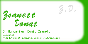 zsanett donat business card
