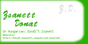 zsanett donat business card